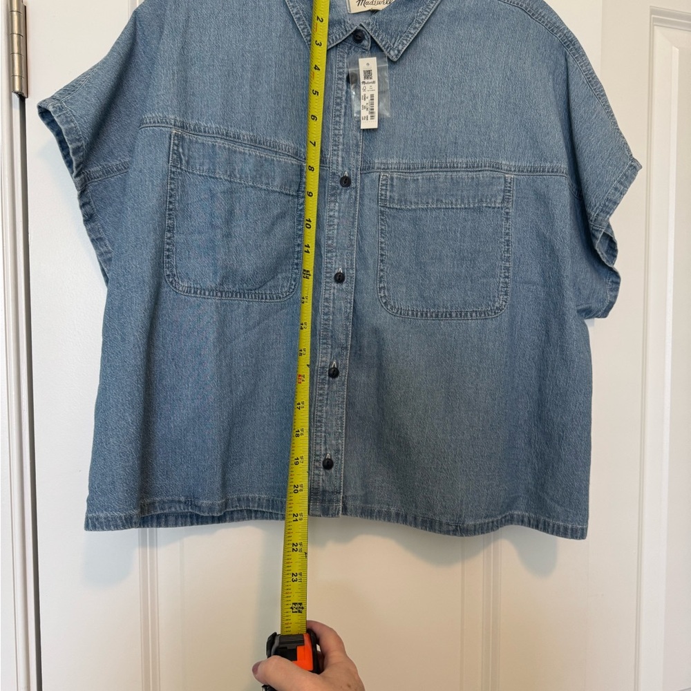 Brand New Madewell Blue Denim Button-Up Shirt
